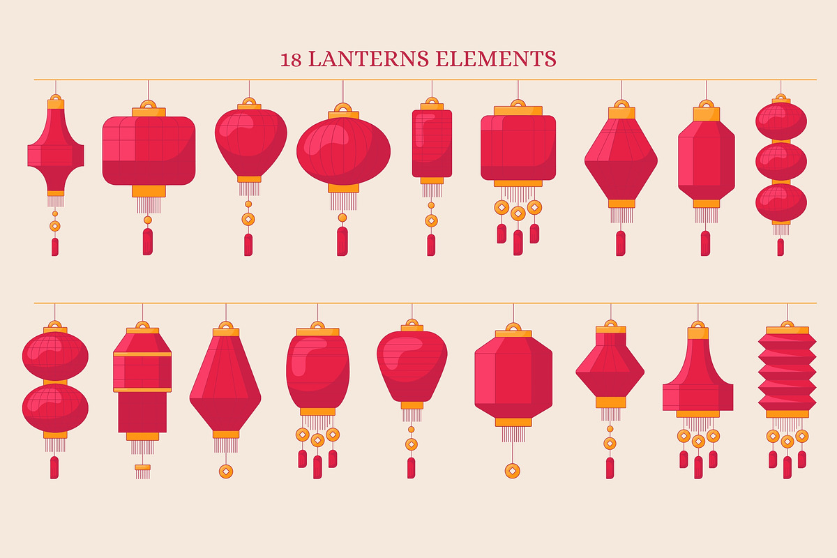 Lunar New Year Bundle, an Object Graphic by barsrsind (Photo 6 of 7)