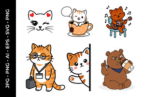 Cute Animal Vector Illustration Art, an Animal Illustration by nandinigraphics