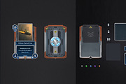 Five Sci-Fi Card Templates, a Graphic by Kodiak Graphics (Thumbnail 3 of 3)