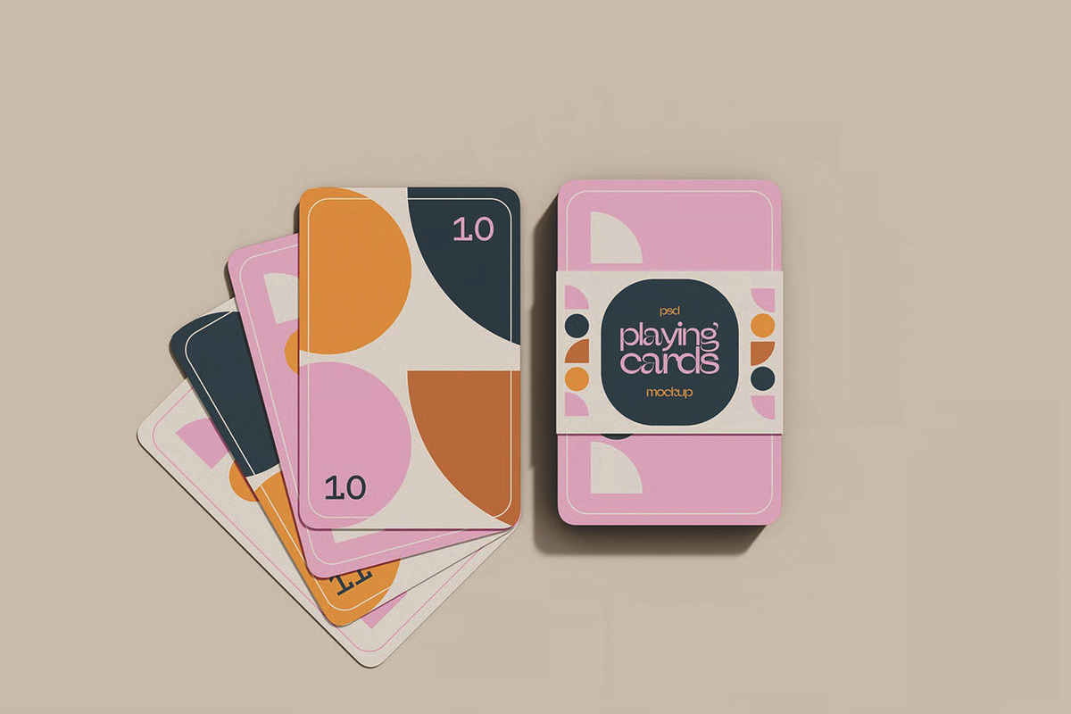 Playing Cards Mockup, an Advertising Mockup by skybluecreative (Photo 1 of 3)