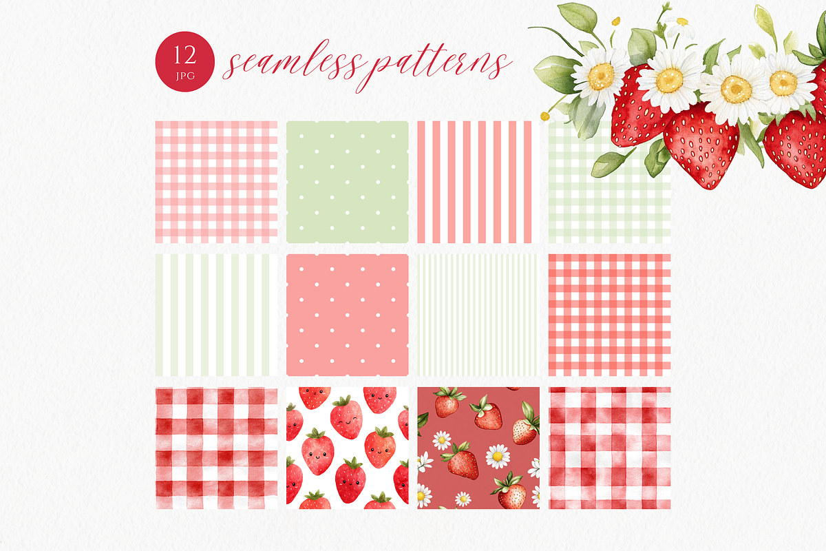 Berry Cute Strawberry Clipart, an Illustration by ClipArtCharm (Photo 4 of 5)
