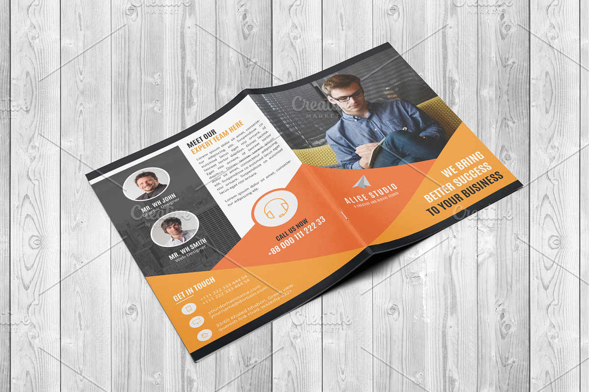 Corporate Bi-Fold Brochure Template, a Brochure Template by Alice_s (Photo 11 of 12)