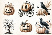 Beige & Black Halloween Clipart, an Illustration by DreamCafeArt (Thumbnail 4 of 7)