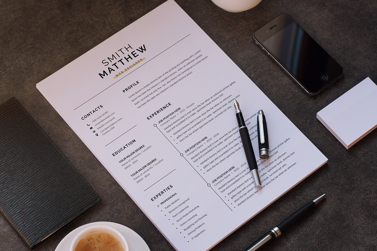 Word Resume Template / CV, a Resume Template by Aspect_Studio (Photo 4 of 4)