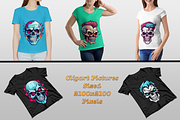 skull head clipart, an Object Graphic by DreamerStarCo (Thumbnail 6 of 6)