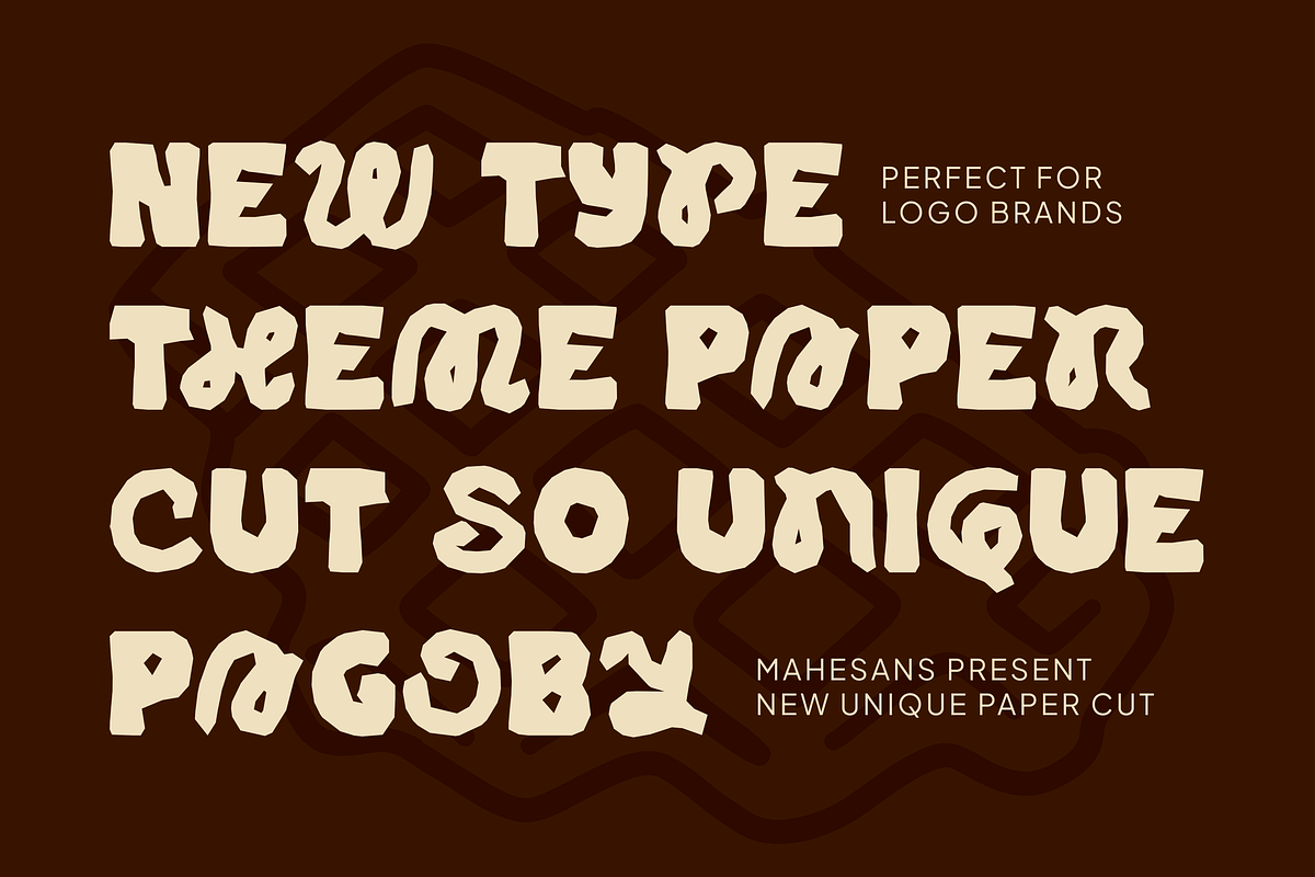 Pagoby – Mixed Cutout Font, a Handwritten Font by Mahesans Co (Photo 3 of 10)