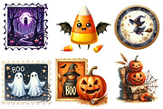 Halloween Postage Stamp Clipart, an Illustration by DreamArtGraphic (Thumbnail 4 of 5)