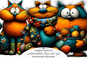 Whimsical Easter Cat Clipart Bundle, an Illustration by GatewayDesign (Thumbnail 1 of 6)