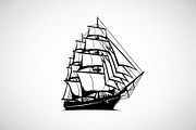 Vintage Sailing Ship SVG Bundle, an Illustration by Designs_River (Thumbnail 1 of 31)