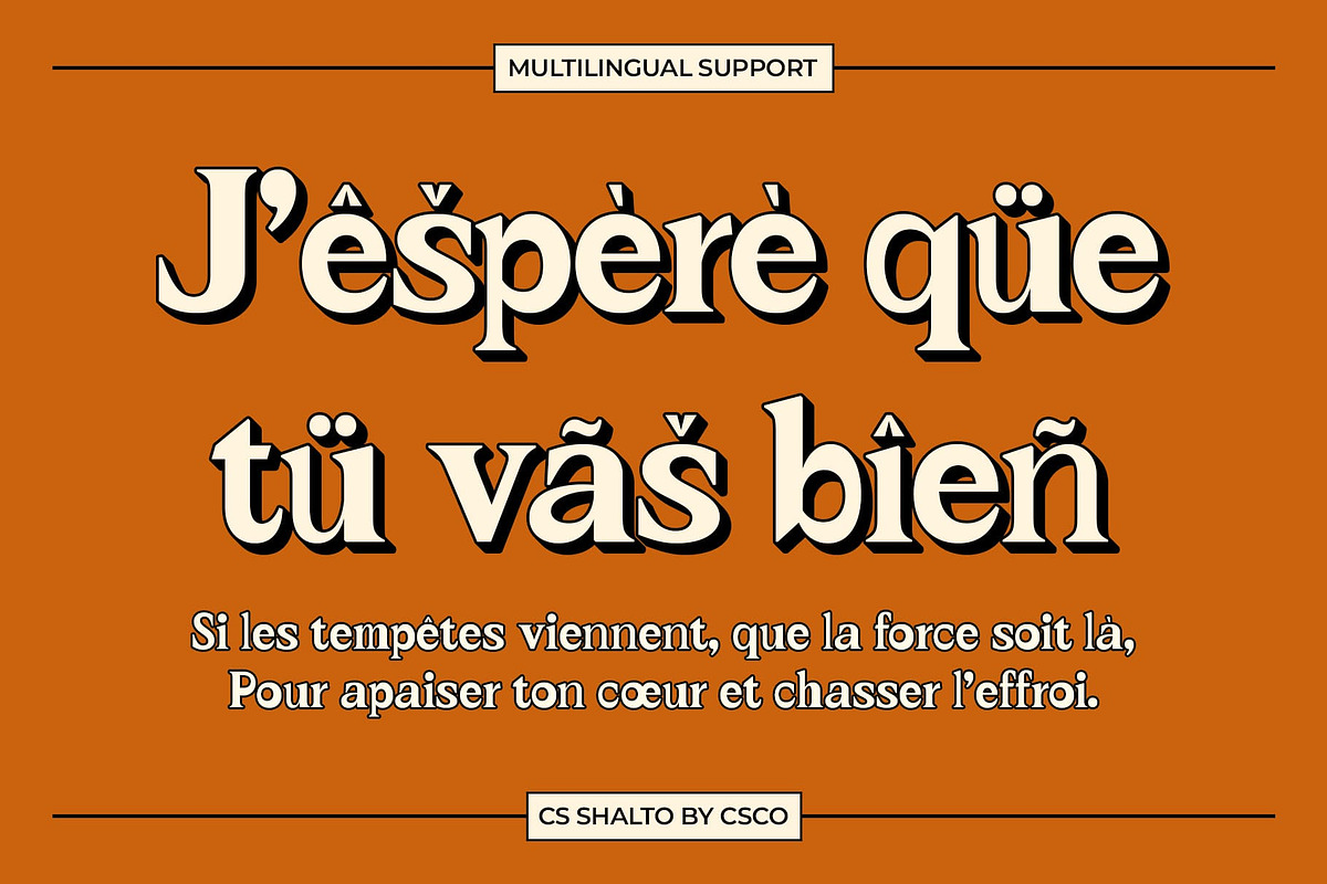 CS Shalto – Retro Font, a Serif Font by Craft Supply Co. (Photo 4 of 8)
