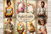 Pastel Easter Junk Journal Kit, a Seasonal Illustration by GlamArtZhanna (Thumbnail 1 of 9)