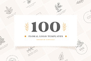 100 Floral Logo Templates, a Branding & Logo Template by AlienValley (Thumbnail 1 of 9)
