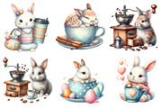 Easter Bunny Love Coffee Clipart, a Graphic by CitraGraphics (Thumbnail 2 of 4)