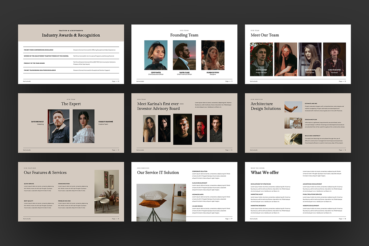 Karina Google Slides Template, a Presentation Template by Faiz zakharia (Photo 7 of 9)