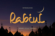 Rabiul - Arabic Style Typeface, a Script Font by Typefactoryco (Thumbnail 1 of 8)