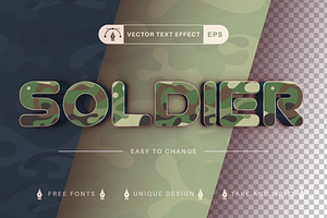 Soldier - Editable Text Effect