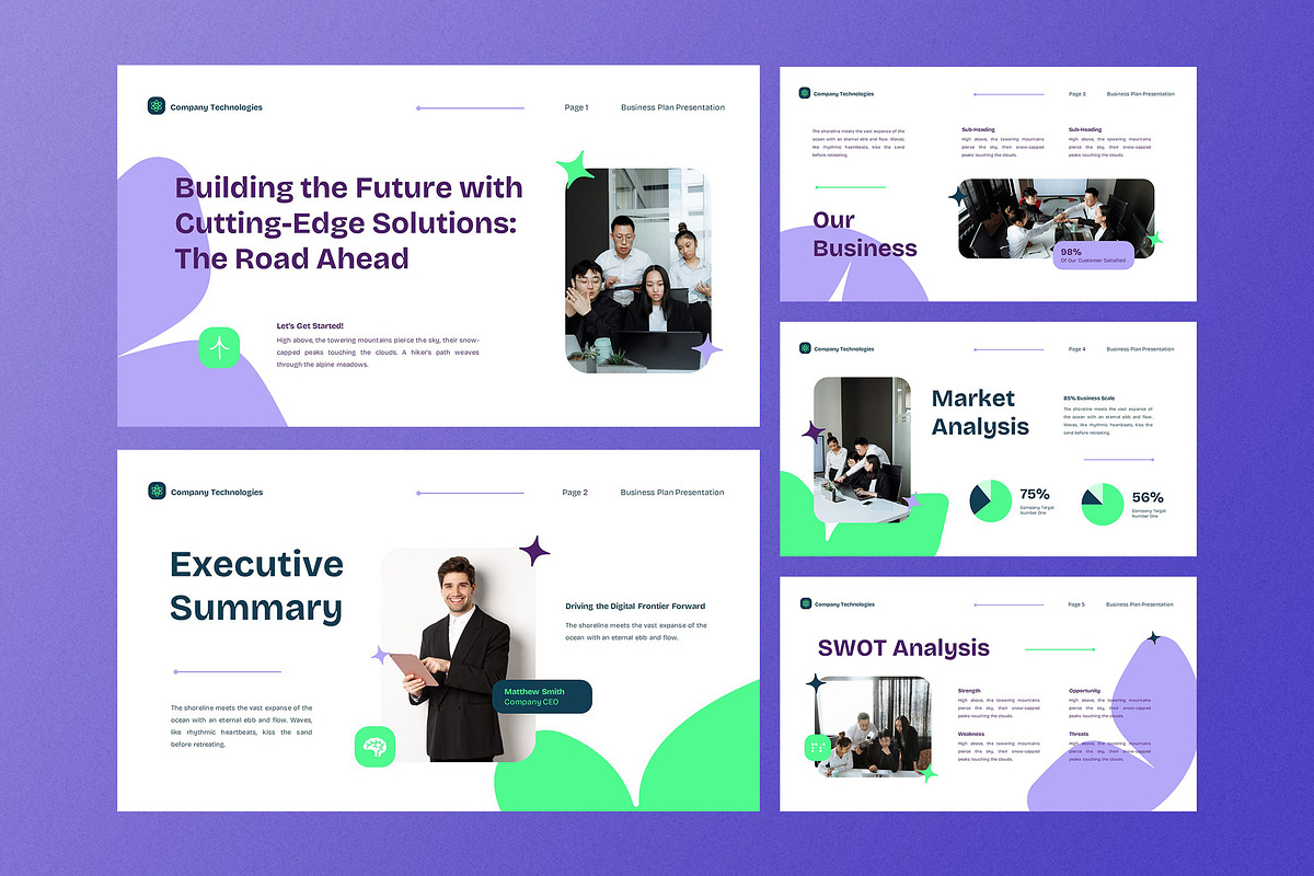 White Tech Company Powerpoint, a Presentation Template by Aiyari Graphic (Photo 2 of 5)