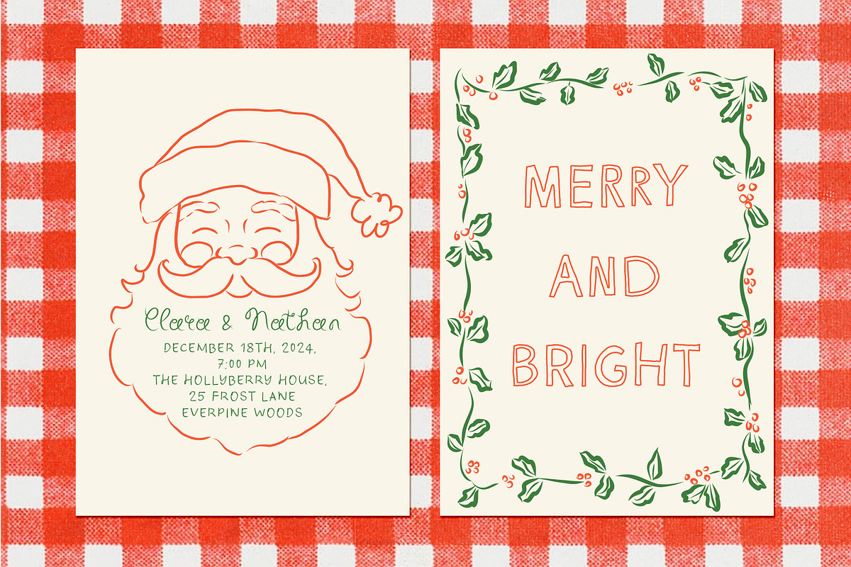 Hand Drawn Christmas Frames Bundle, a Seasonal Illustration by Ayya Studio (Photo 6 of 13)