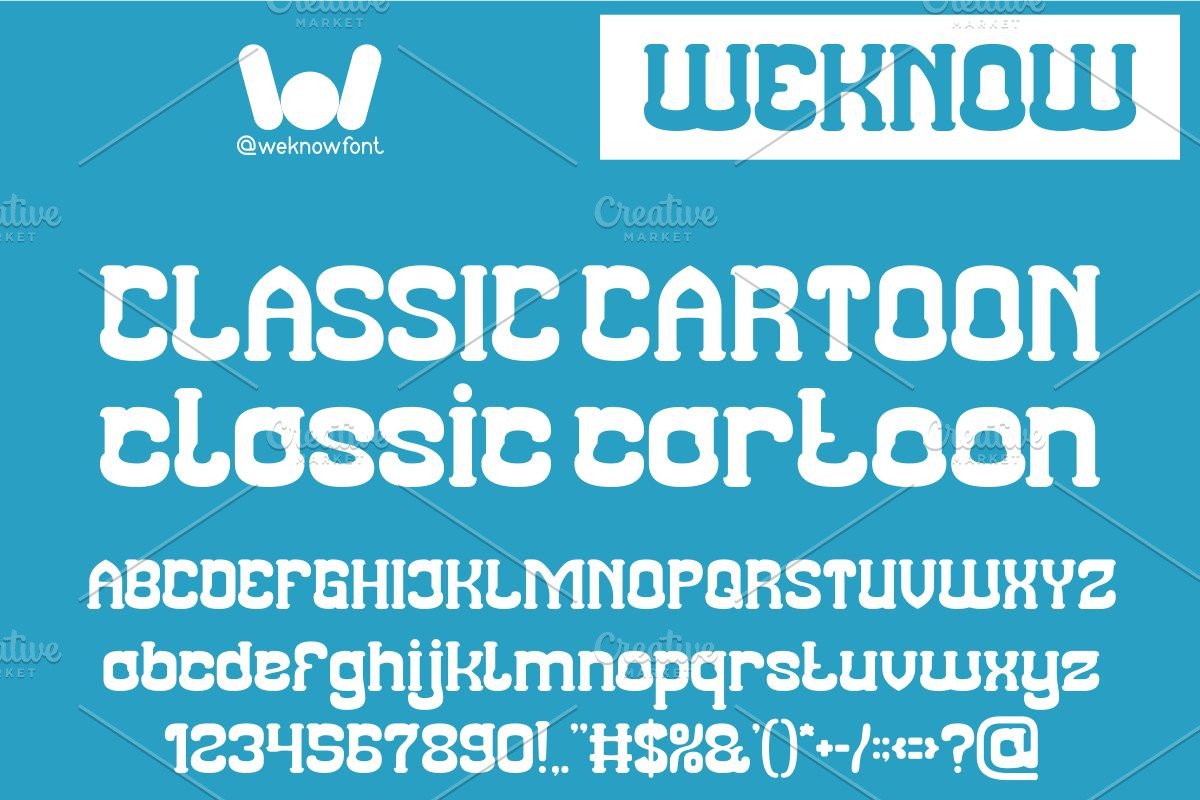 Classic Cartoon font, a Font by weknow (Photo 1 of 8)