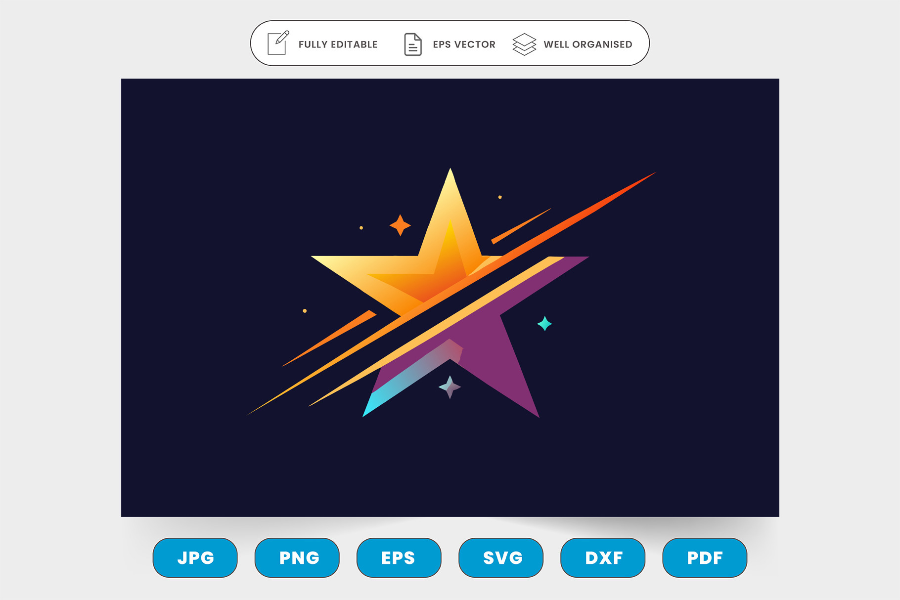 star icon reimagined with a gradient, a Graphic by SaroStock