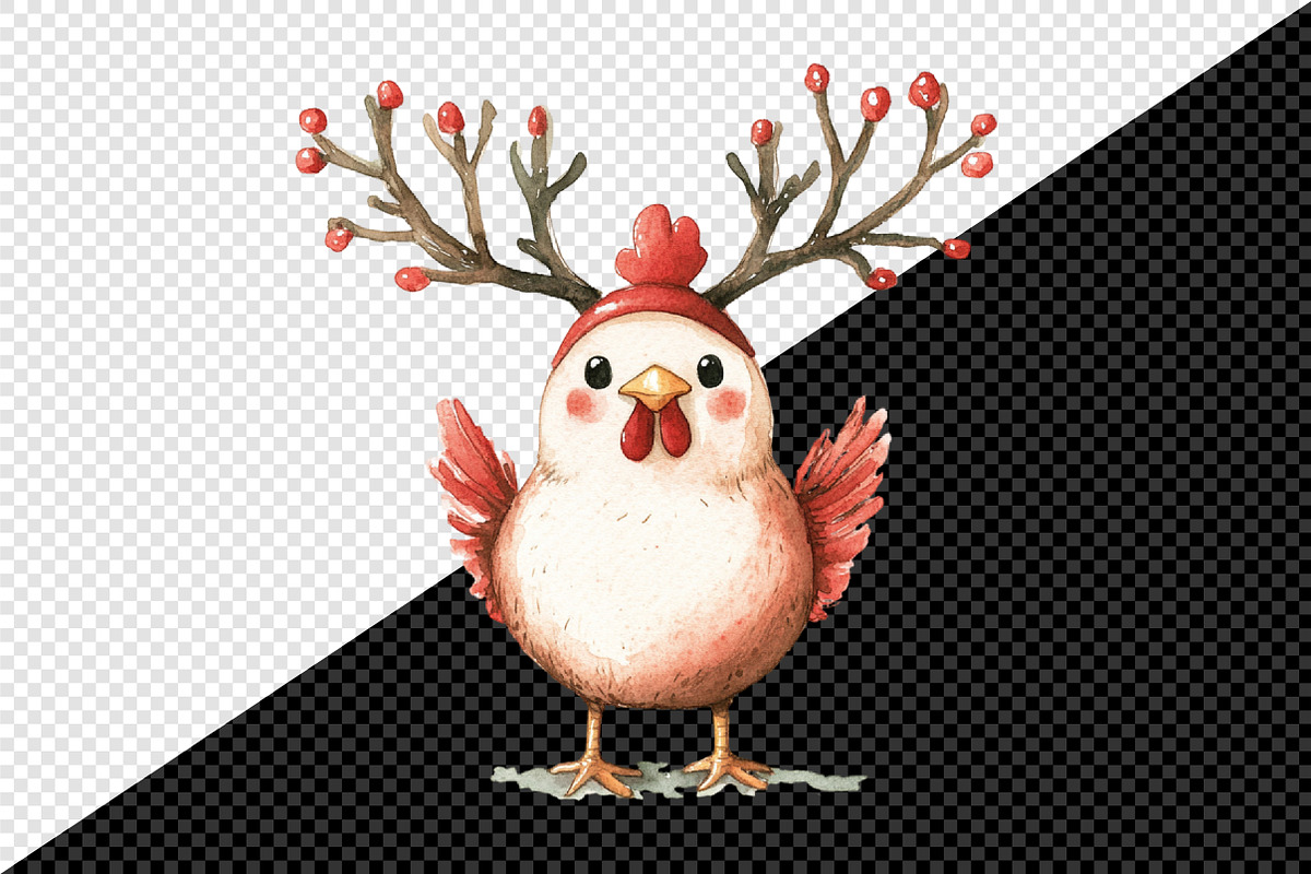 Whimsical Funny & Quirky Chicken PNG, an Illustration by Creative Art (Photo 8 of 12)