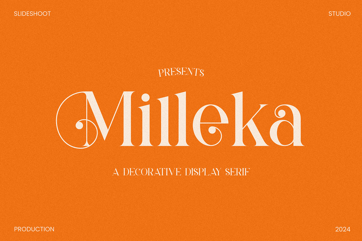 Milleka || Decorative Serif Font, a Serif Font by Idea Studio (Photo 1 of 10)