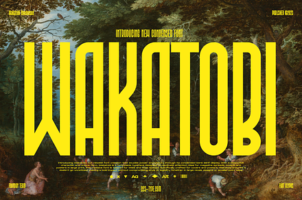 Wakatobi - Ultra Condensed Font, a Sans Serif Font by Creative Corner