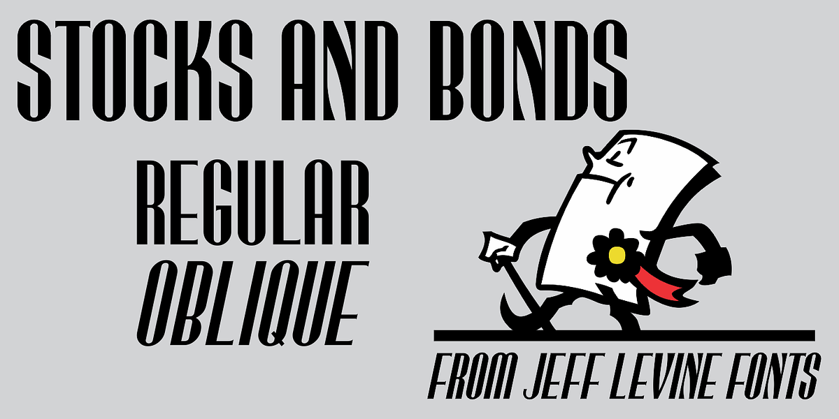 Stocks and Bonds JNL, a Font by Jeff Levine Fonts (Photo 1 of 5)