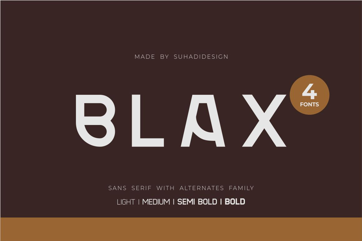 Blax - Sans Serif Alternate Font, a Sans Serif Font by suhadidesign (Photo 1 of 20)