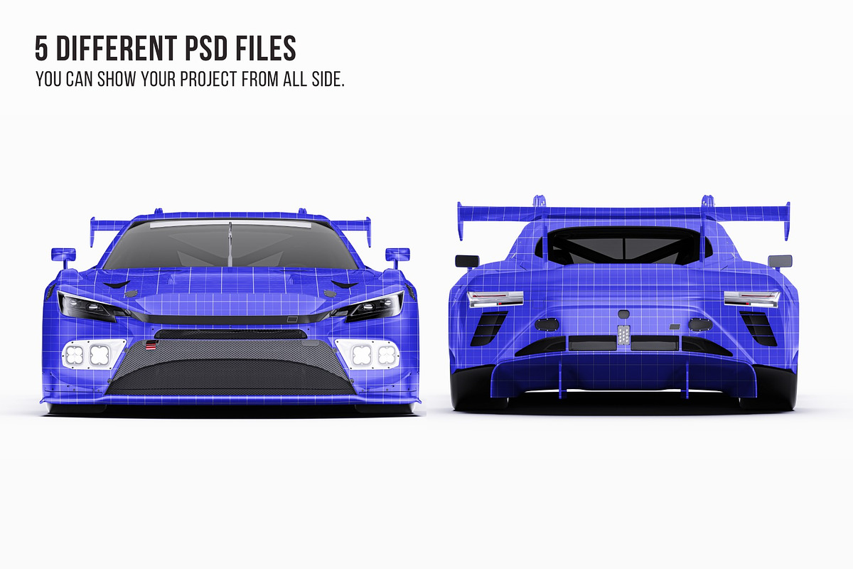 GT3 Race Car Performance Coupe Set, an Advertising Mockup by Halal Graphic Studio (Photo 8 of 12)