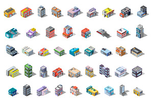 Isometric City Vector Megapolis