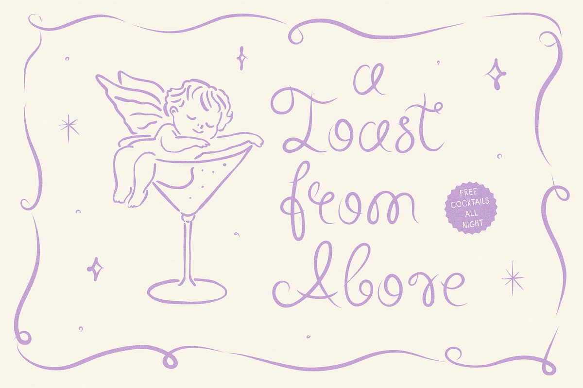 Curly Whimsical Wedding Font, a Handwritten Font by Ayya Studio (Photo 11 of 14)