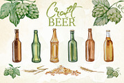 Hand Painted Craft Beer Clipart, a Food Illustration by ArtCreationsDesign (Thumbnail 5 of 9)