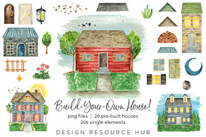 Watercolor Art Pack: Build A House