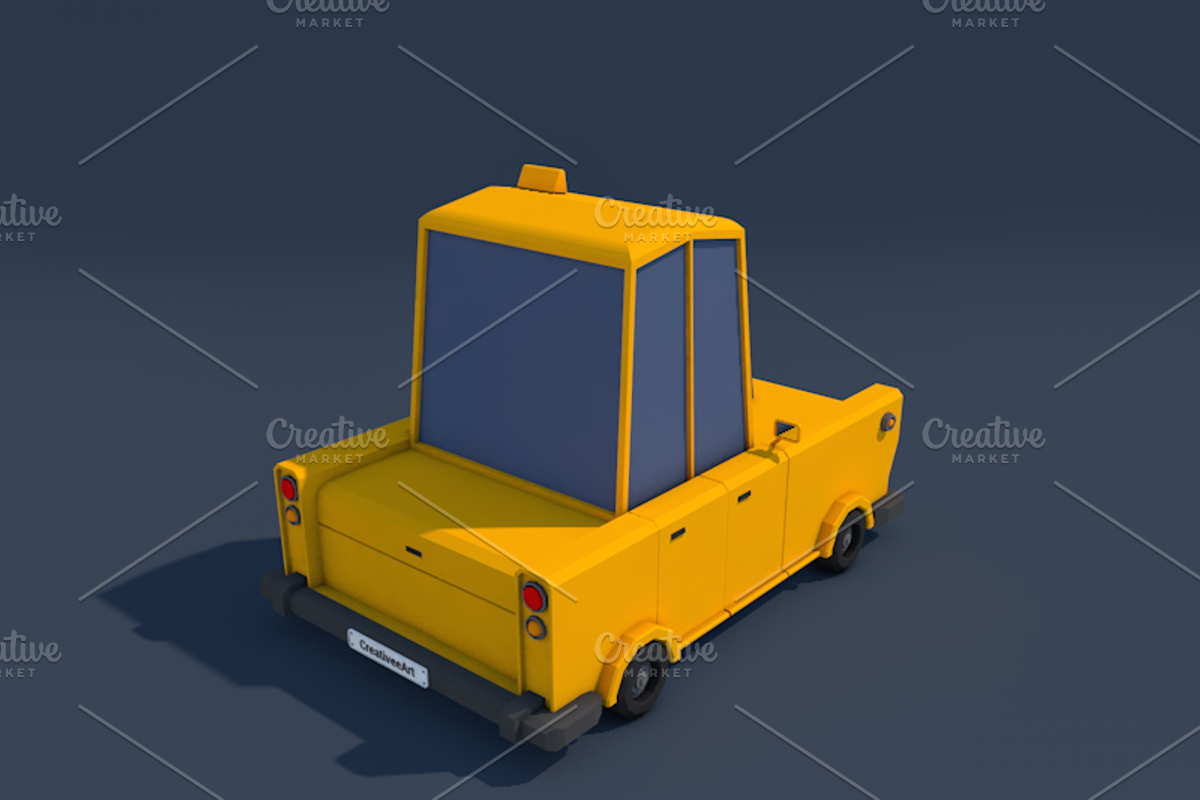 Ultimate Low Poly City Cars Pack, a Cars & Vehicle 3D Model by CreativeeArt (Photo 44 of 54)