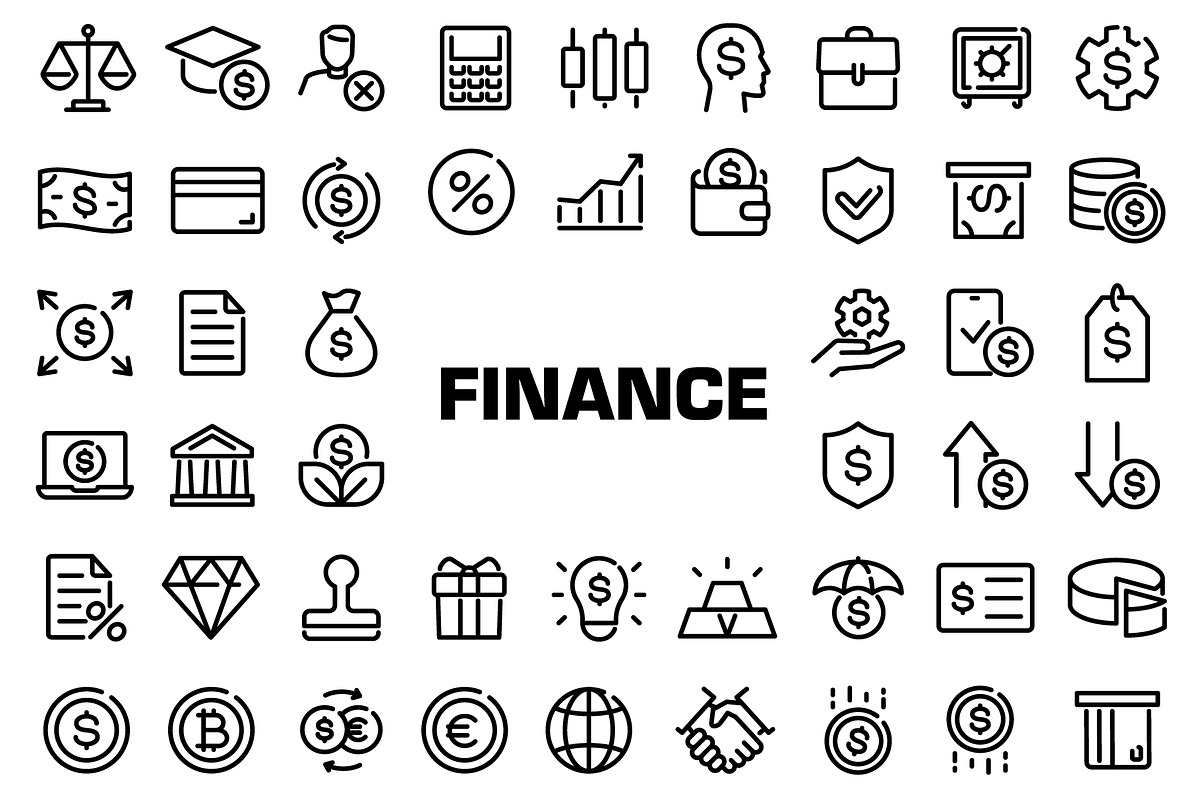Finance icons. Money and Finance, an Icon by Mark Skitsky