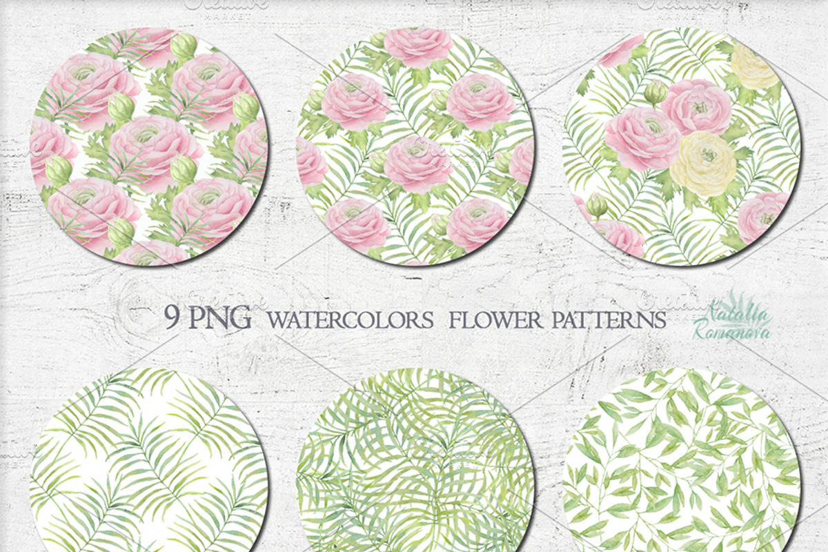 Watercolor ranunculus., an Illustration by BrushArtDesigns (Photo 4 of 6)