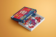 Jigsaw Puzzle Board with Box Mockup, a Packaging Mockup by Sheikhadesign (Thumbnail 7 of 12)
