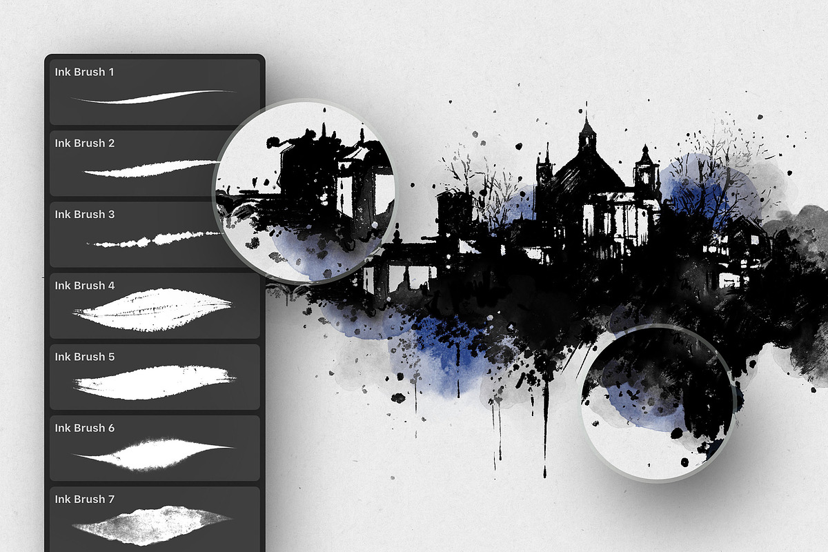 Inktober Photoshop Brushes, a Brush Add-On by pixelbuddha.net (Photo 2 of 6)