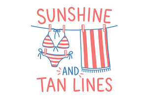 Sunshine and Tan Lines PNG, an Illustration by Canvas Craft
