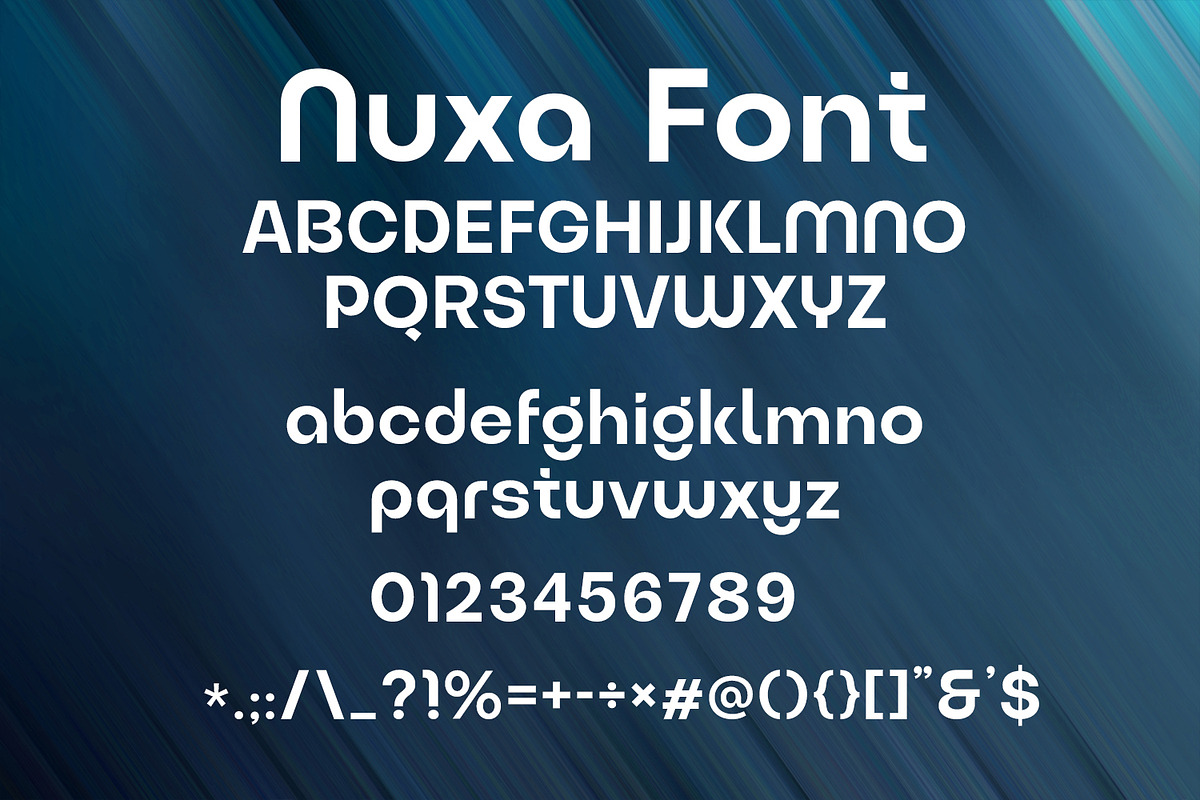 Nuxa Minimalist Tech Typeface, a Sans Serif Font by OWPictures (Photo 8 of 8)