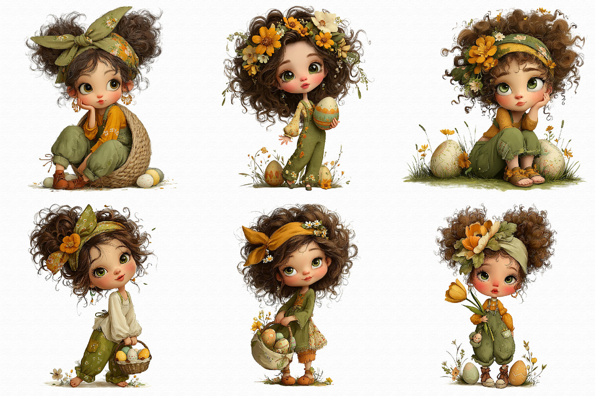 Easter Girl Clipart, an Illustration by Libby Wishes (Photo 6 of 6)