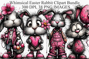 Whimsical Easter Rabbit Clipart, an Illustration by Canvas Craft (Thumbnail 1 of 6)