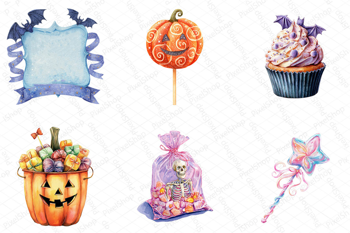 Halloween Trick or Treat Clipart, an Illustration by DreamPrint404 (Photo 4 of 5)