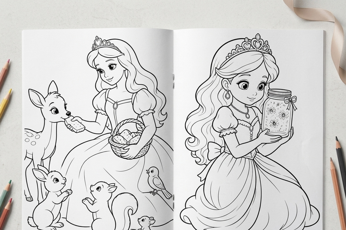 Magical Princess Coloring Book Vol33, a Person Illustration by ikarifq shop (Photo 7 of 7)