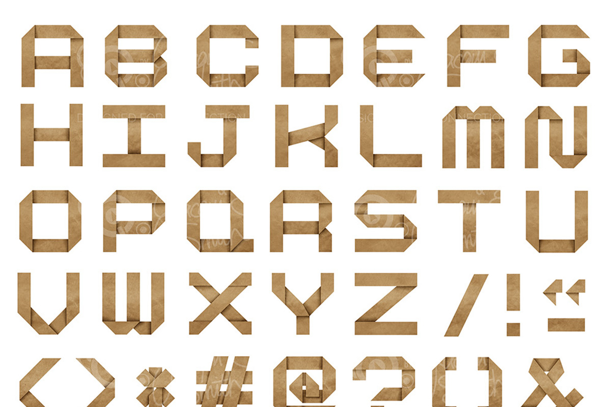 Folded Paper Alphabet preview 2