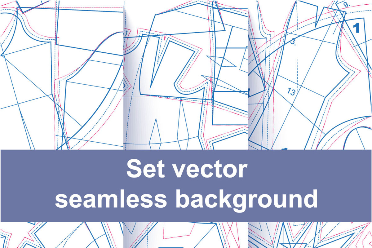 6 seamless sewing pattern texture, a Pattern Graphic by orensila
