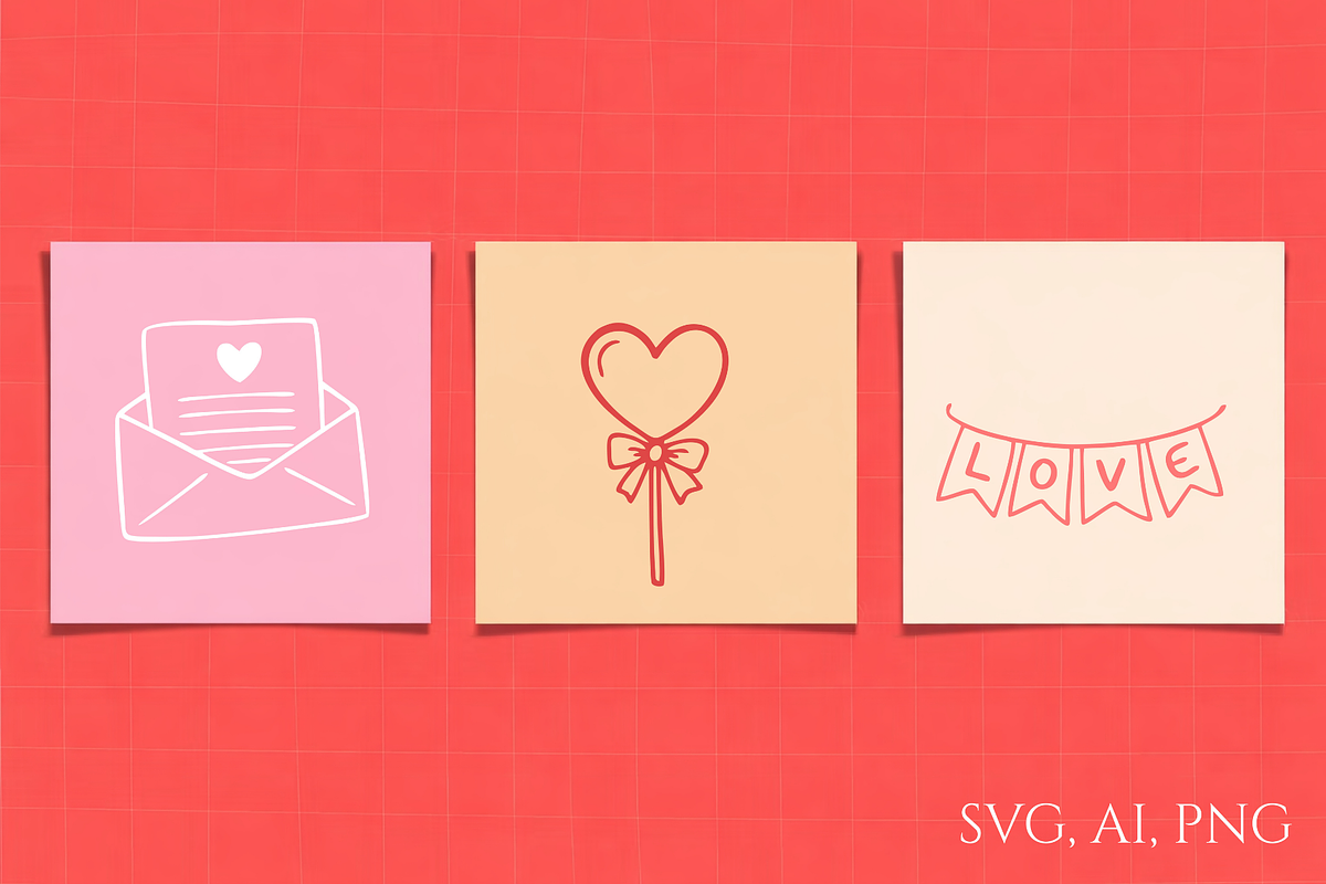 Valentines Vector Illustrations, an Object Illustration by Rasgood (Photo 6 of 9)