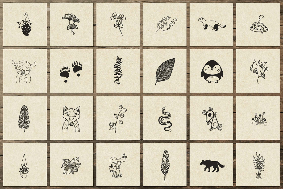 150 Hand Drawn Elements -Nature III-, an Animal Illustration by Michael Rayback Design (Photo 5 of 15)