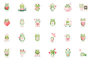Watercolor Cute Frog Valentines Clip, an Illustration by Sublimation Artist (Thumbnail 2 of 6)